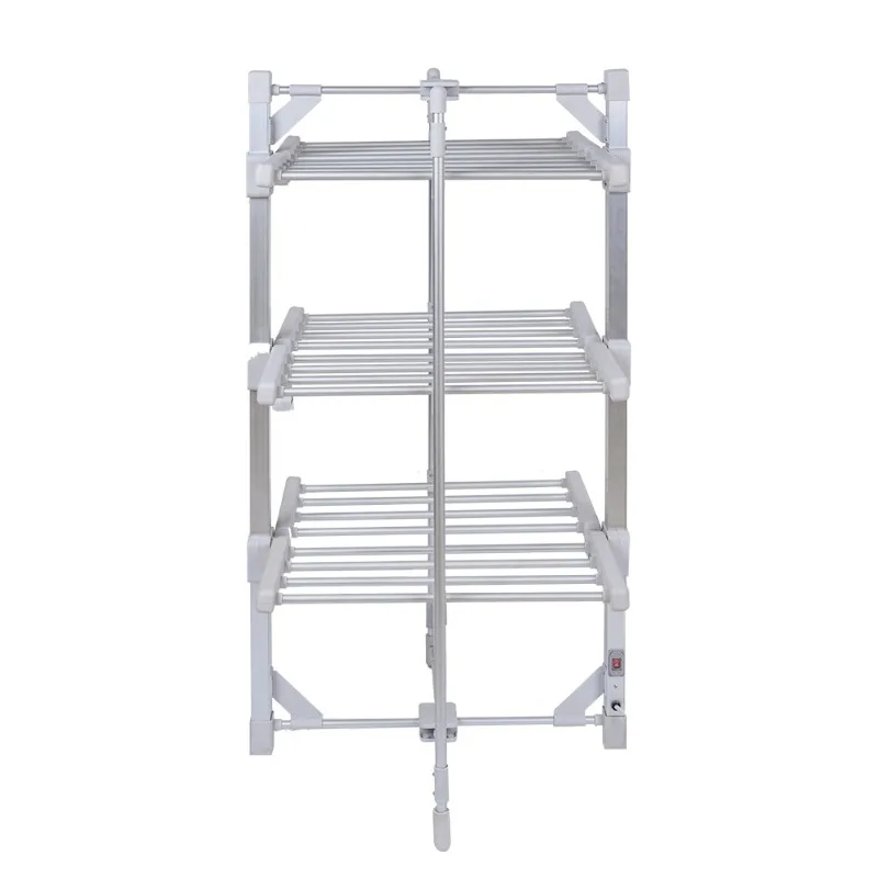 Three-layer aluminum alloy electric drying folding drying rack pants rack towel rack indoor
