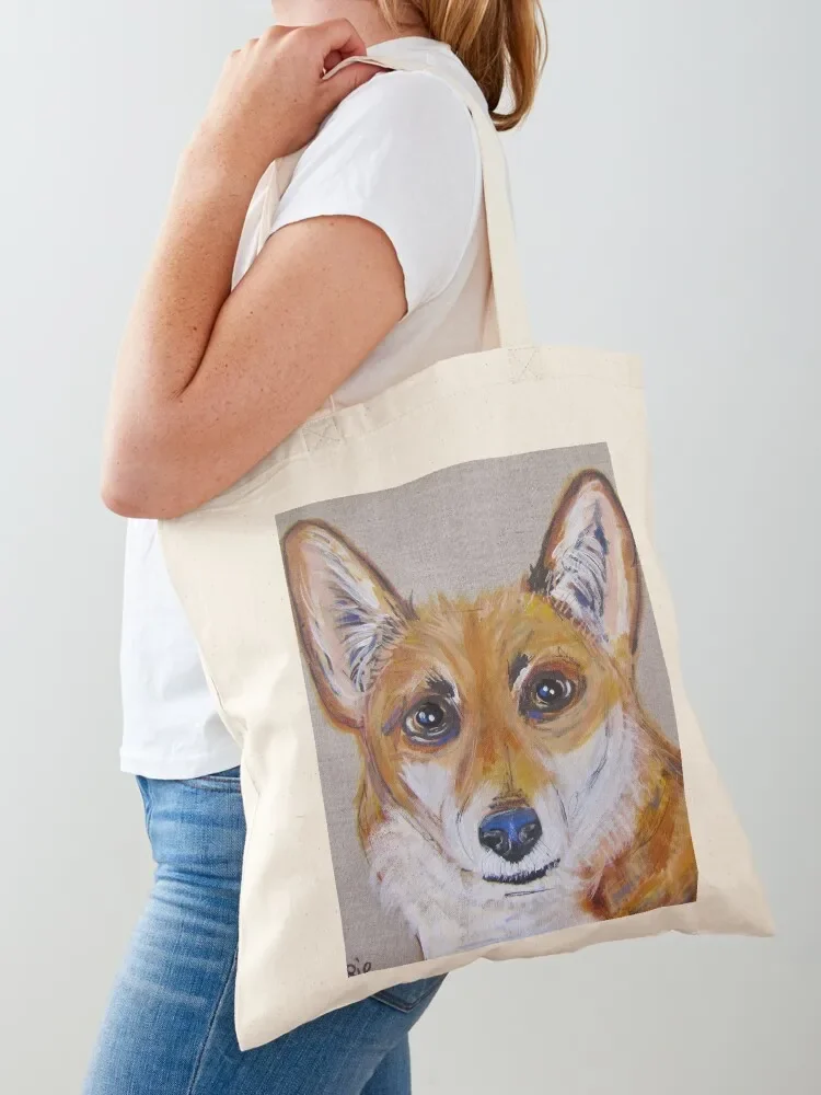 Charlie the Corgi Tote Bag Handbags hand bags bag for beach canvas shopping bag