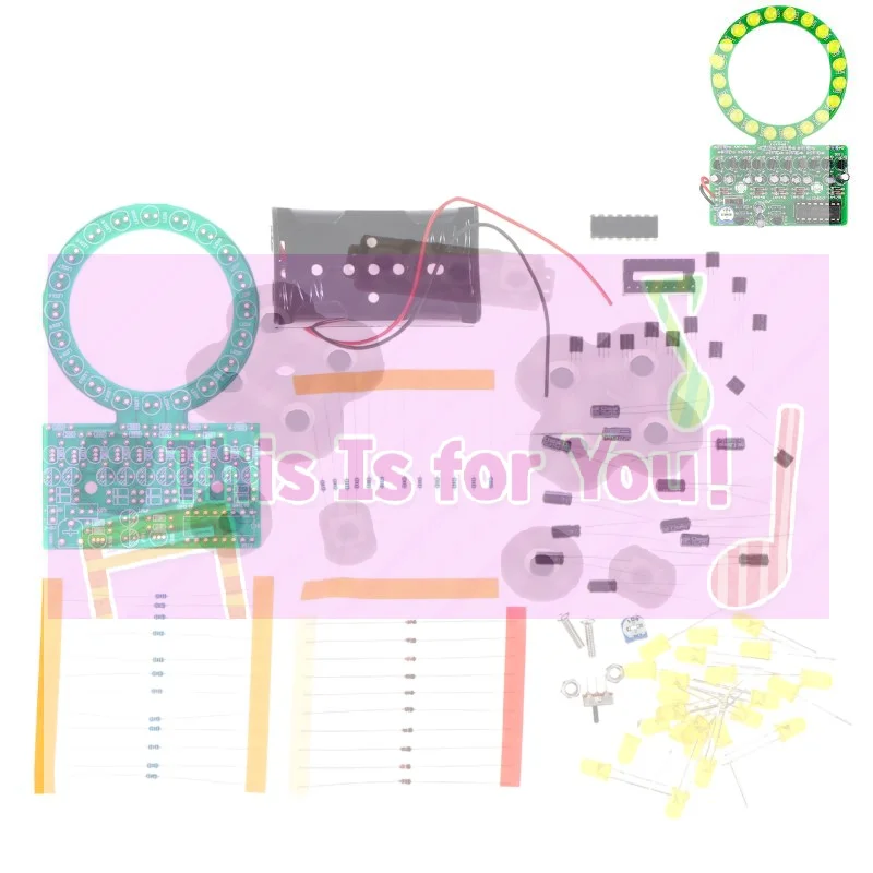 

【MA】DIY LED Water Flowing Light Kit NE555 Soldering Practice Electronic Project Kit For Students DIY Welding Learning Set