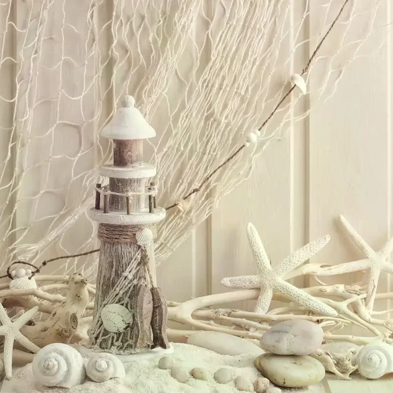 Wall Hanging Nautical Fishing Net Decoration Rustic Style Hawaiian Ocean Beach Theme Graduation Party Decor