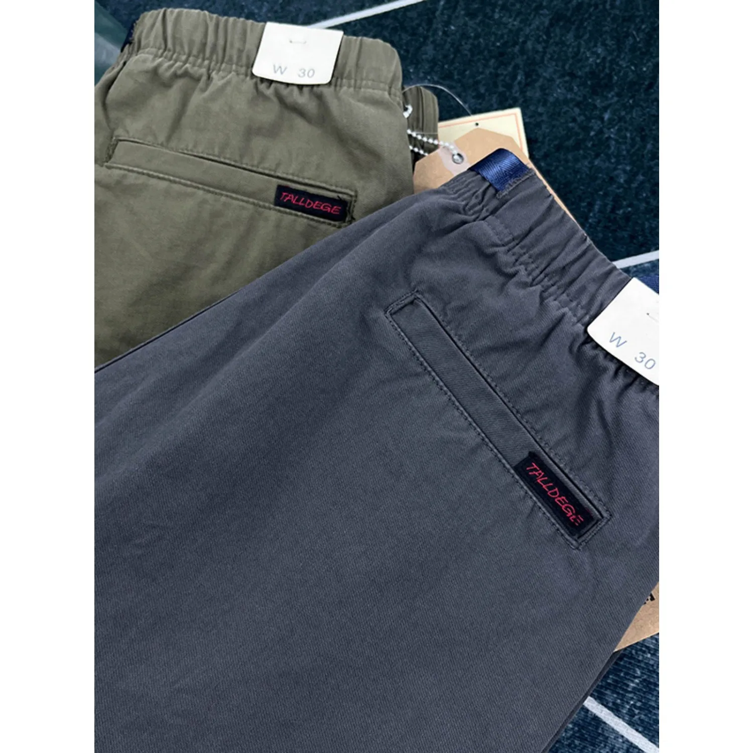 กางเกงลําลองขาตรงผ้าฝ้ายหนาหลวมสําหรับผู้ชายอเมริกันวินเทจทํากางเกงคาร์โก้เข็มขัดล้างเก่า