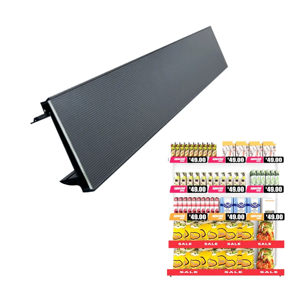 Custom Size Indoor Advertising LED Display P1.875 Gob Supermarket Ultra Wide Shelf Screen Stretch Bar Media Players