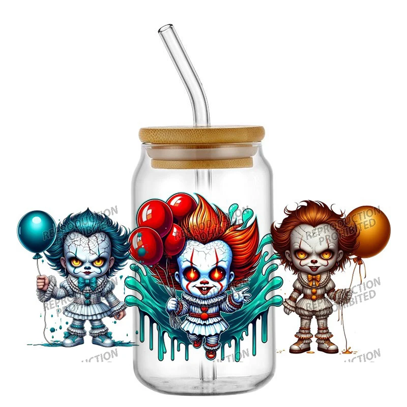 สติ๊กเกอร์ลายใหม่ The Killer Series แบบ 3 มิติ สำหรับติดแก้ว 16 ออนซ์ กันน้ำ แบบ UV DTF สติ๊กเกอร์ติดแก้วน้ำ แก้วมัค DIY