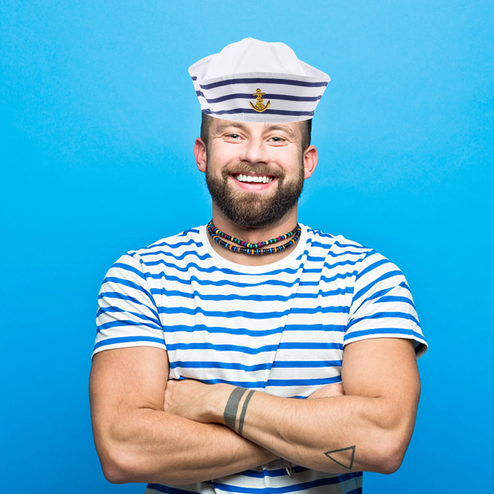 2pcs Sailor Hat For Women Men Costume Party Captain Hat Yacht Boating Cosplay Decorative Accessories Party Hats