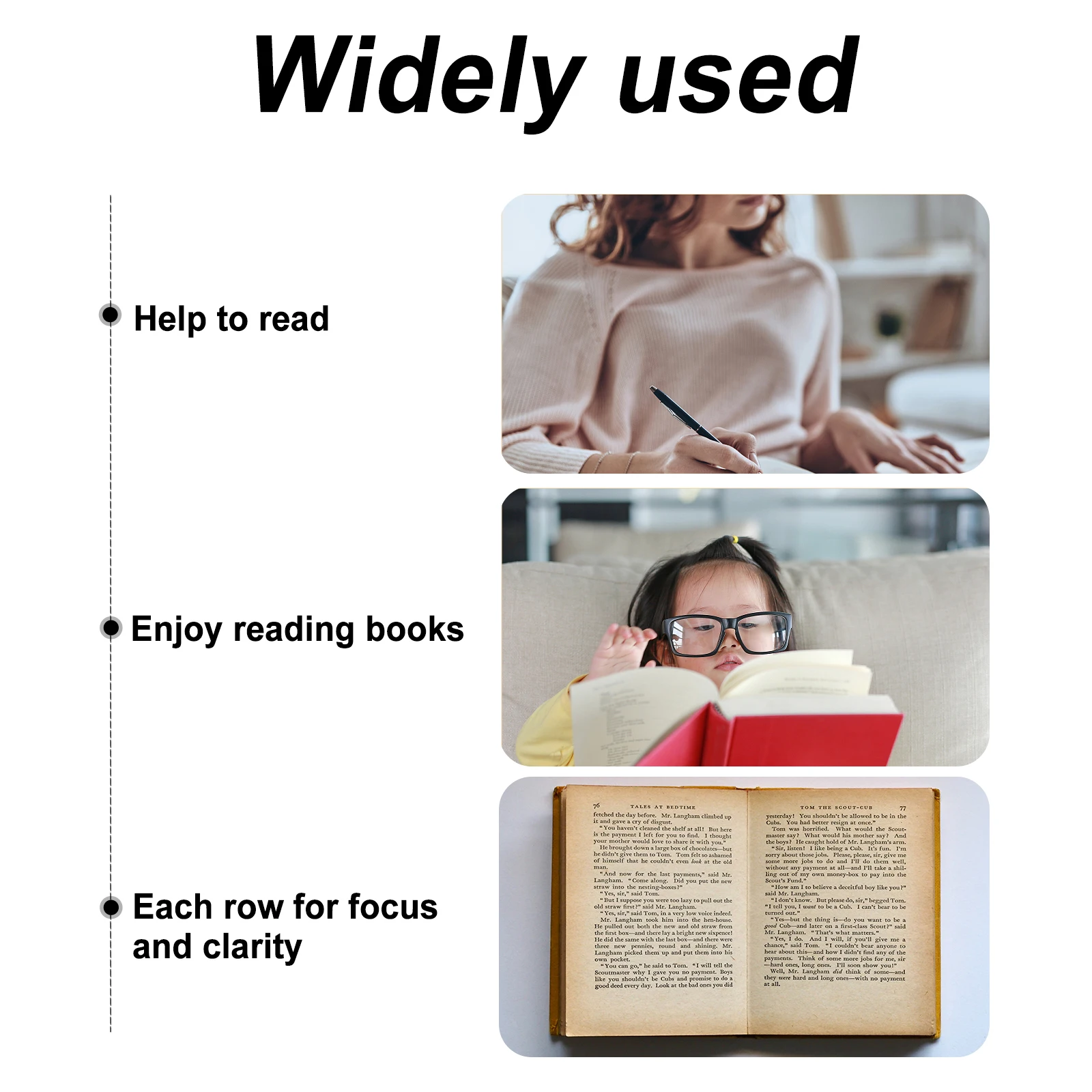 

8Pcs Reading Tracking Rulers Colored Overlay Strips Guided Bookmark Highlight Aid for Dyslexia and Reading Focus