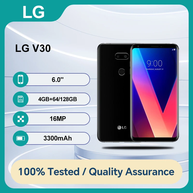 مفتوح الأصلي LG V30 VS996/US998/V300 بصمة واي فاي 6.0 بوصة 16MP أندرويد 7.1.2