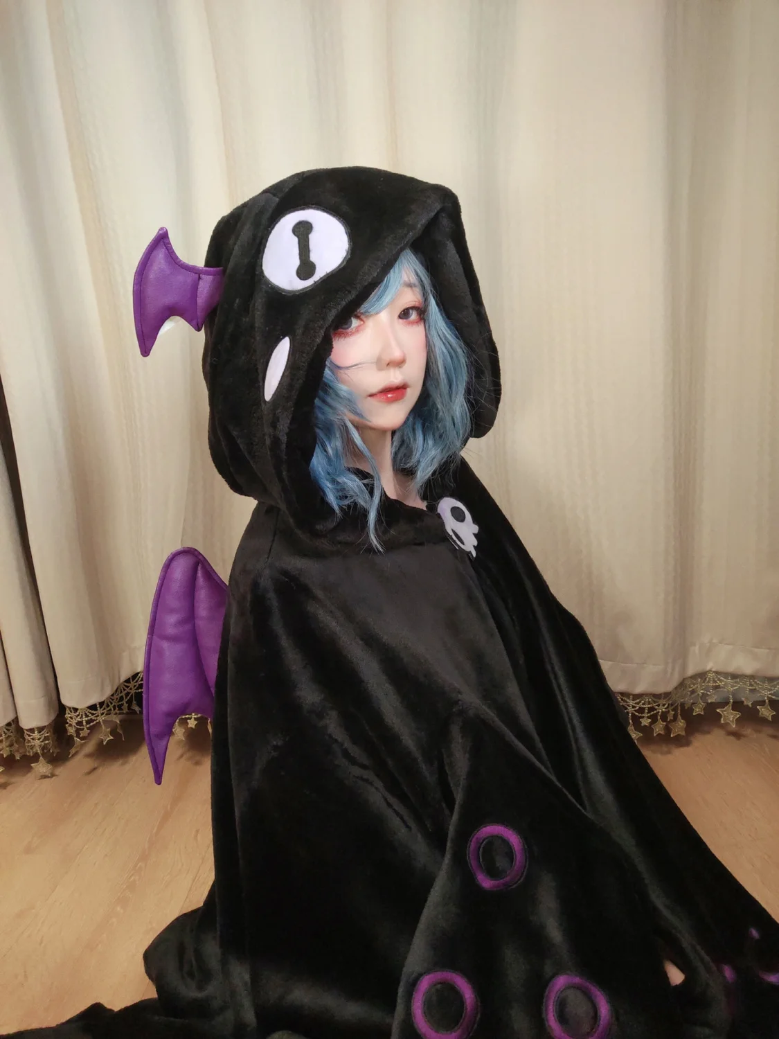 Krul Octopus Cape Plush Pajamas Kawaii Cartoon Y2k Anime Cloak Cosplay  Costume Halloween Adults Winter Sleepwear Blanket Cape