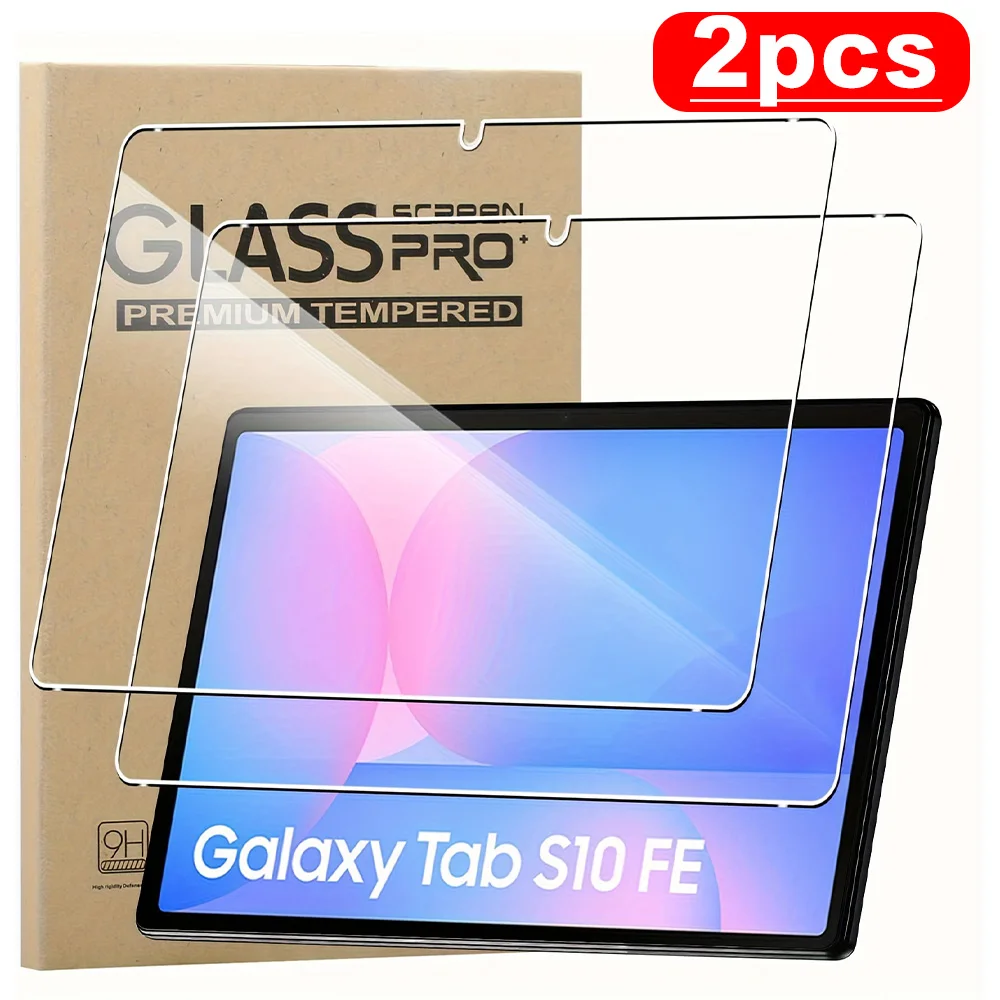 2pcsTempered Glass Screen Protector for Samsung Tab S10 FE 10.9 S9 FE A9 8.7 A8 10.5 A9 Plus S7 S8 11 S6 Lite 10.4
