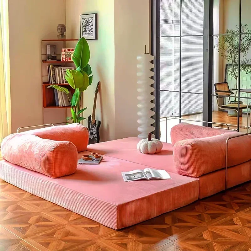 

Вакуумный компрессионный диван, итальянский простой ретро-элитный вельветовый диван для гостиной, диван-кровать, складной, моющийся, настраиваемый