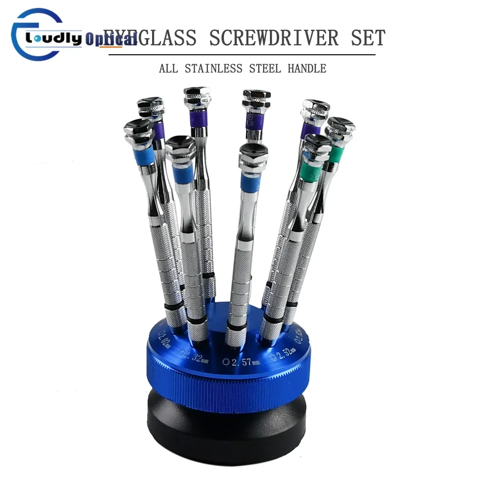 

9 Pcs High Quality Optical Professional Repair Screwdriver Nut Driver Set Easy To Use for Glasses Watches Etc A19M-9