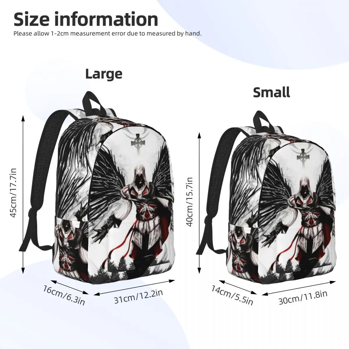 Assassins Creed Mirage Gaming Casual Backpack Gift Student Hiking Travel Daypack for Men Women Laptop Computer Shoulder Bag