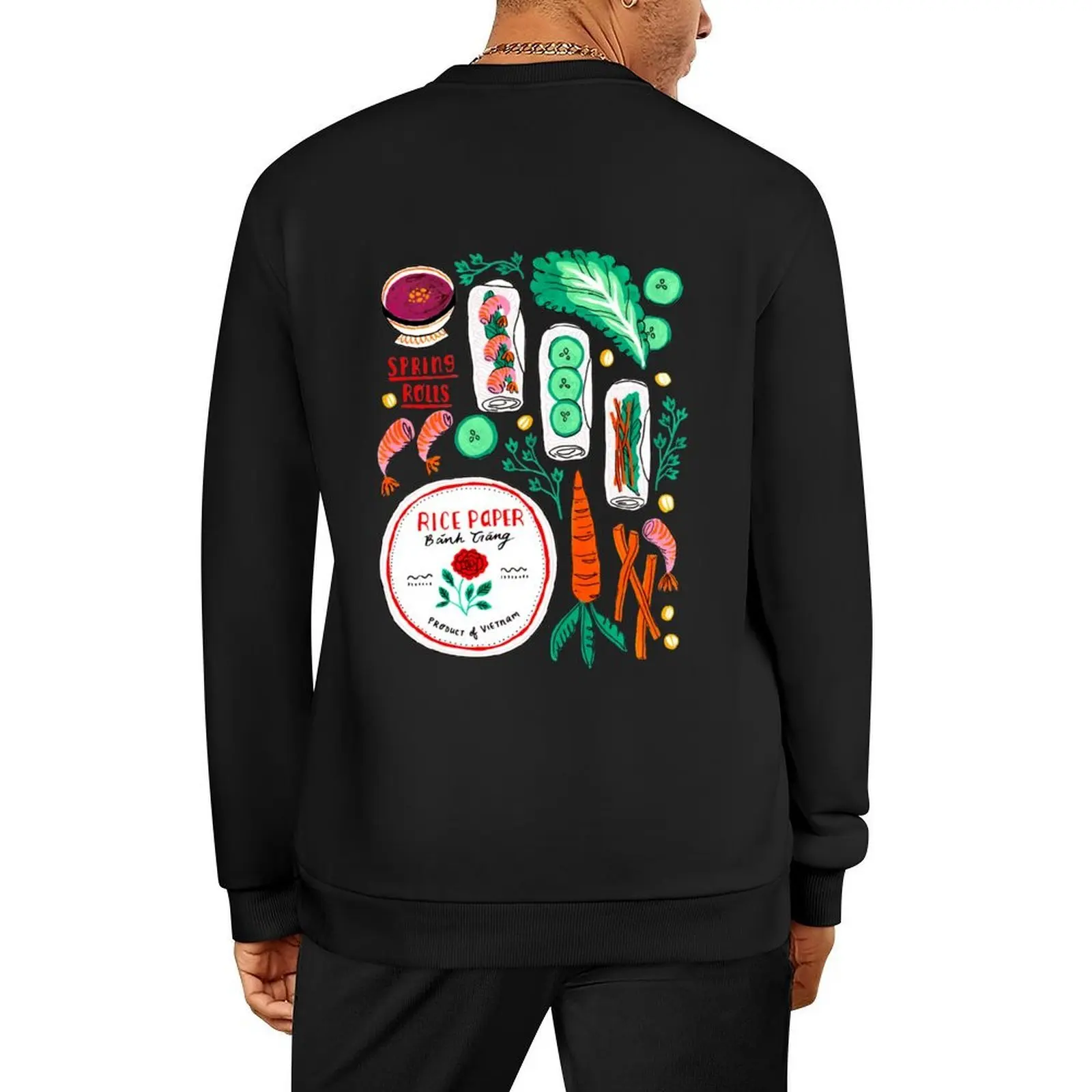 Jersey vietnamita con rollos de primavera, ropa para hombre, ropa de estilo coreano, suéter de invierno para hombre, sudadera de gran tamaño