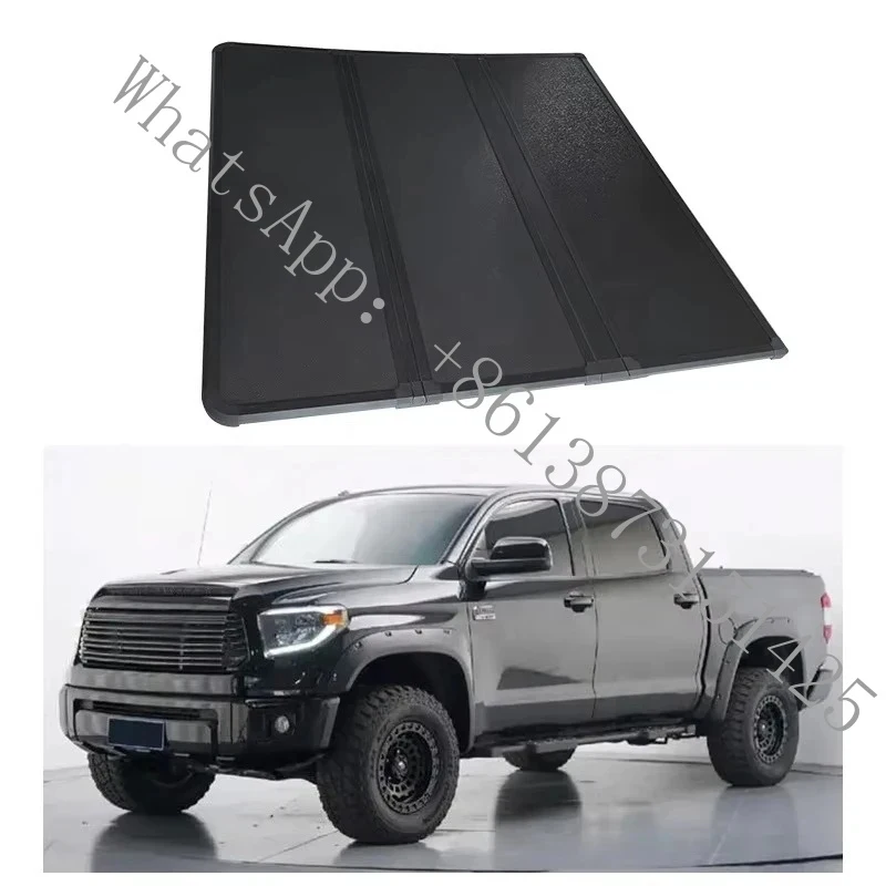 

Suitable High Quality Hard Tri-Fold Tonneau Bed Cover Factory Metal Material Pickup Bed Cover Tundra 5.5ft
