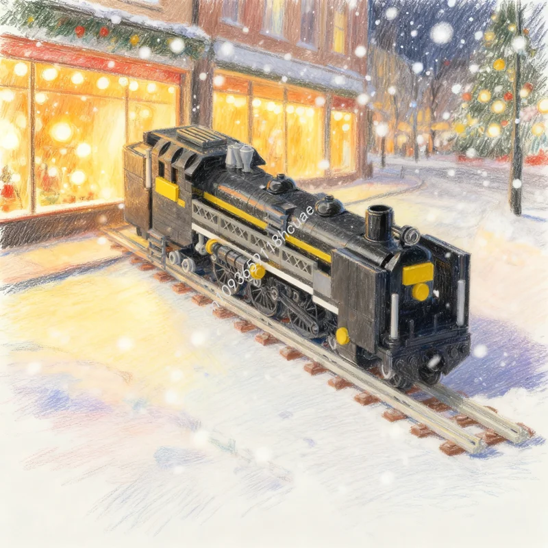 

627pcs MOC Train Japanese National Railways Steam Model Building Blocks Construction Christmas Gifts Creative Toy Idea Education