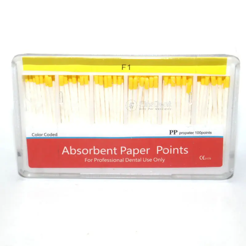 1 Pack Dental Absorbent Paper Points F1 F2 F3 Assorted 100pcs Dentist Dental Materials for Root Canal Cleaning