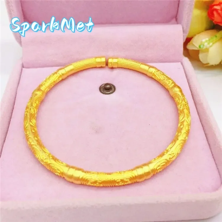 

Браслет Sparkmet из настоящего золота 24K, 9999 пробы, премиум-класса, с витым плетением, полуглянцевый, подходит для женщин.