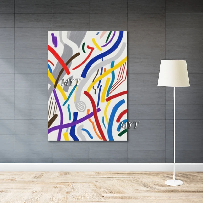 

Красочные акриловые текстурированные абстрактные картины, современная стена на холсте, безрамная, картина для украшения спальни, новое поступление