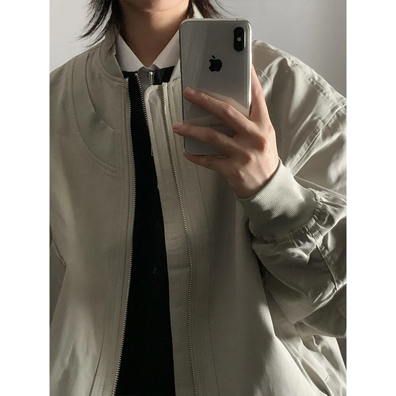 

Ma Pilot Jaet Men's Spring Autumn ort Baseball Sle American Retro Guangzhou Coat Loose Fit Windproof Polyester
