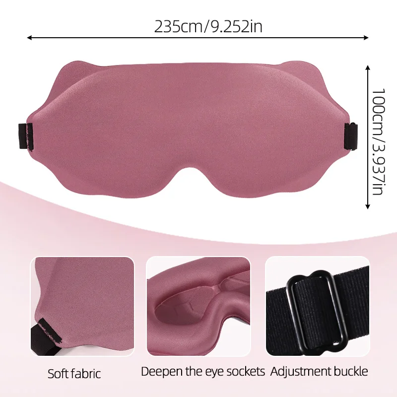 Eye Mask for Sleeping 3D Contoured Cup Blindfold Concave Molded Night Sleep Mask Block Out Light with Women Men