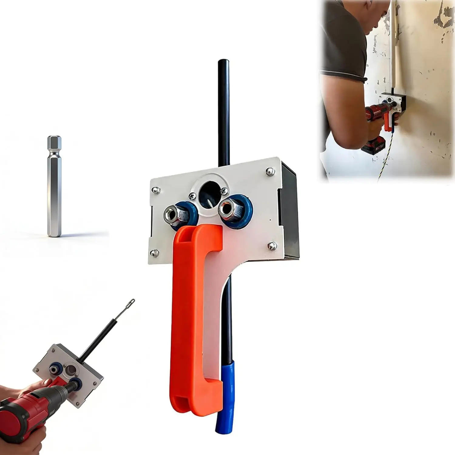 Efficient Wire Puller Cable Pulling Tool, Fish Tape Wire Puller for Conduit Wiring, 0.3inch Cable Wire Fishing Heavy-Duty Tools