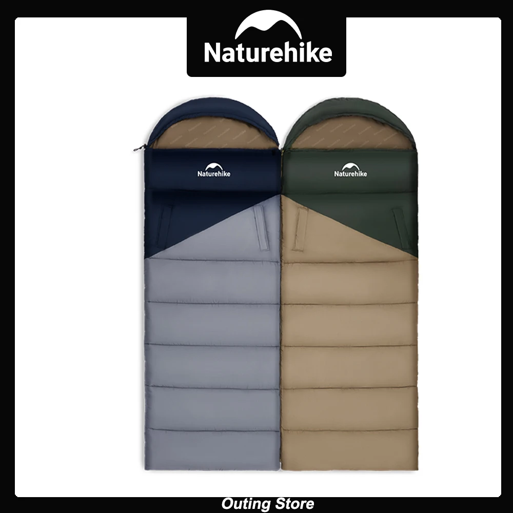 

Naturehike Camping Envelope Hooded Sleeping Bag Hollow Cotton Machine Washable Extendable Hand Design Outdoor Hiking Portable