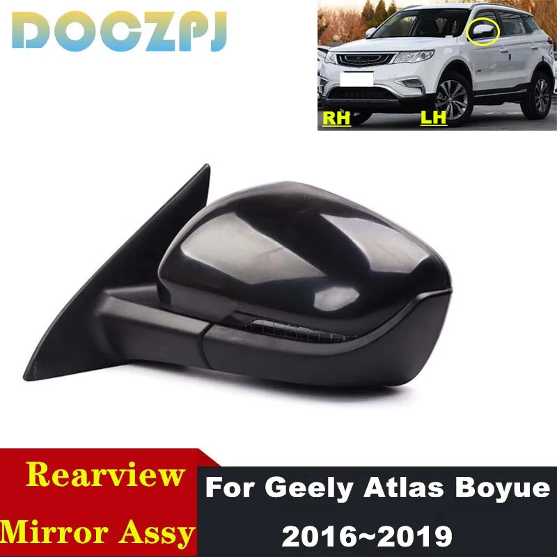 1PCS Car Rearview Back Door Mirror Assembly For Geely Atlas Boyue Emgrand X7 2016 2017 2018 2019 Manual Folding Without Camera