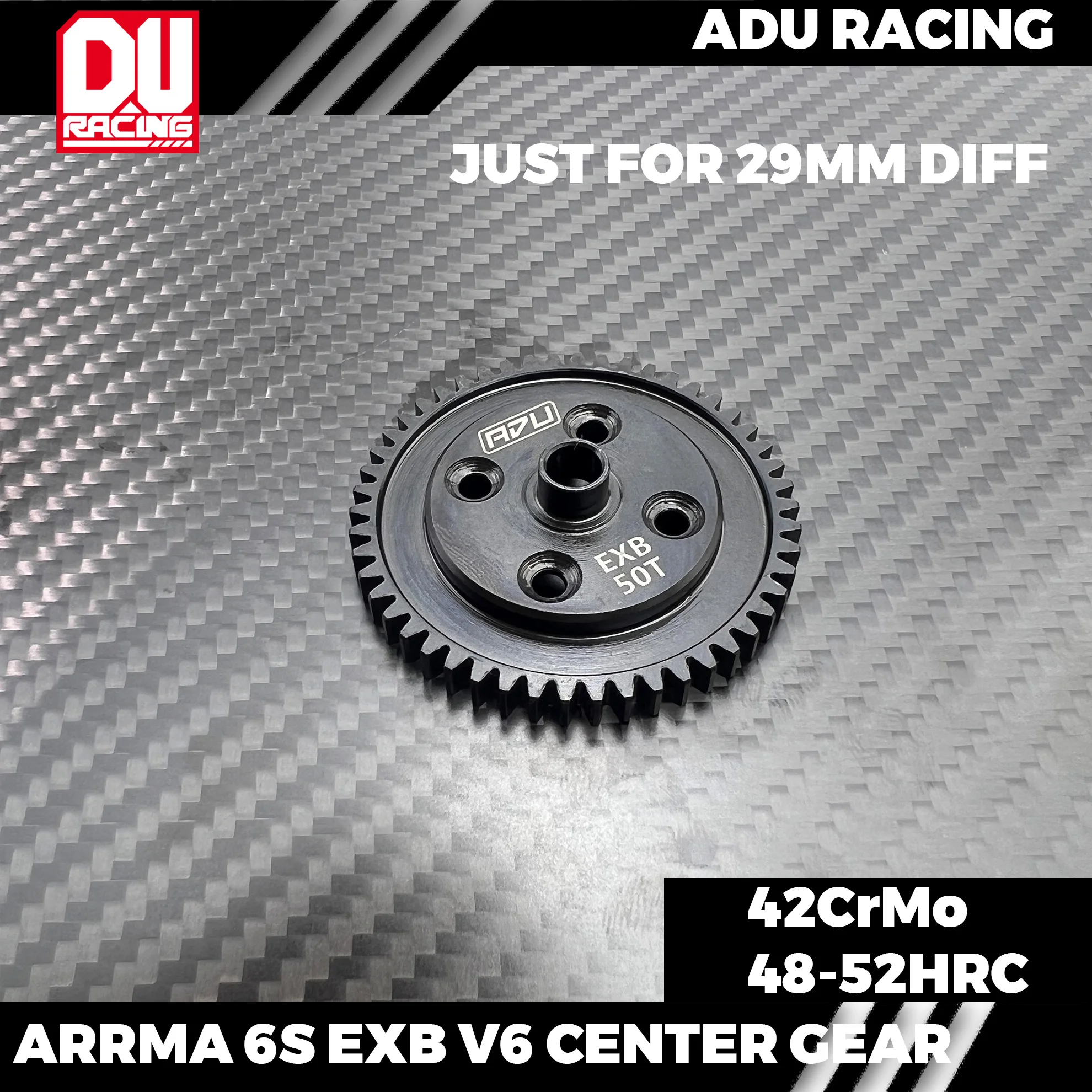 ADU RACING 42CRMO steel M1 50t Spur Gear Plate Diff for 29mm Diff Case for ARRMA EXB and V6  ARA310978