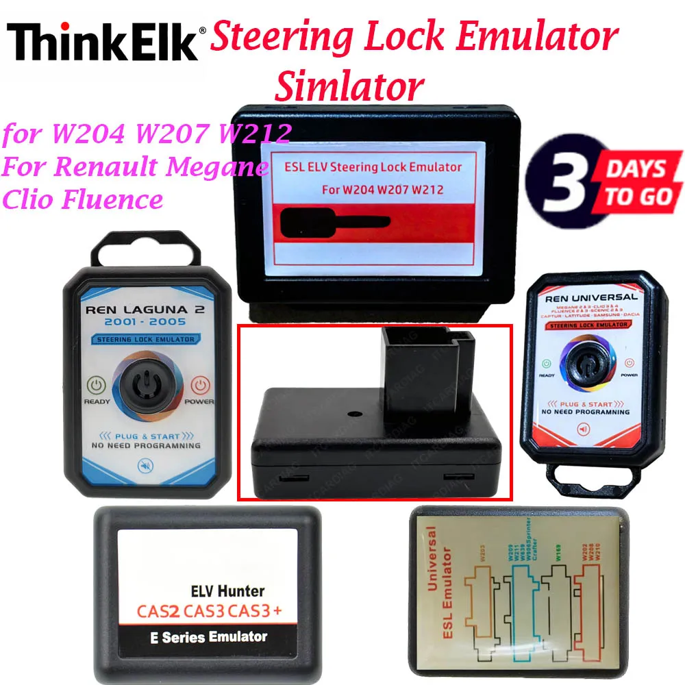 For REN Samsung /Dacia /Scenic 2/3  ESL steering lock emulator For W204 W207W212  From 2007 to 2014 For Merce-des