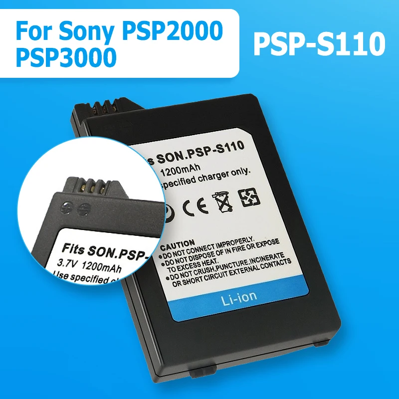 

XDOU 3,6 В 1200 мАч литиевая аккумуляторная батарея для Sony PSP2000 PSP3000 PSP 2000 3000 PSP-S110 PlayStation портативный геймпад