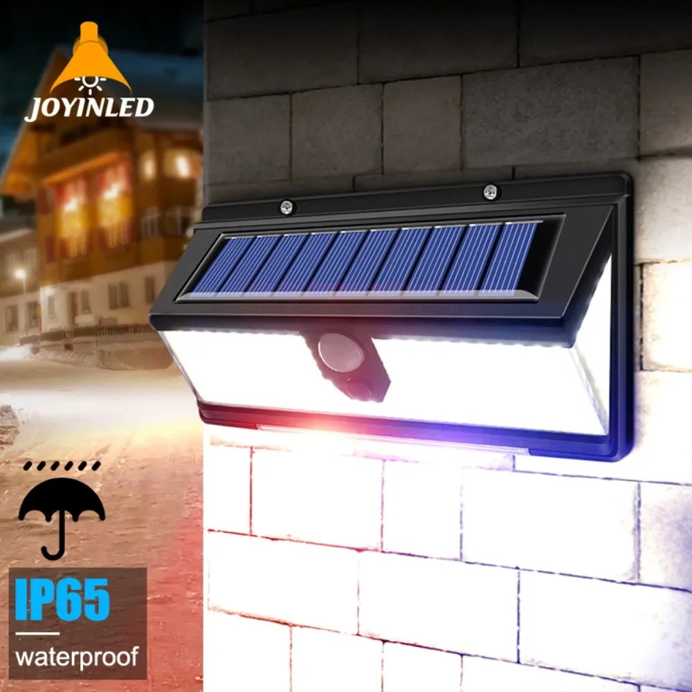 Three Sides Light 172LED Solar Rechargeable Wall Light Body Sensor Waterproof Garden Light Outdoor Sunlight Solar Lights