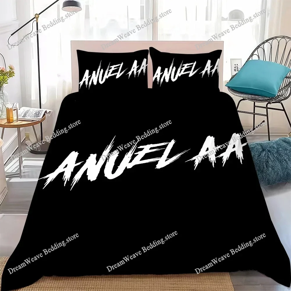 Classic Rapper Anuel AA Music Duvet Cover Set Home Style Bedding Soft Laundry Cotton Bed Student Dormitory GiftFQH