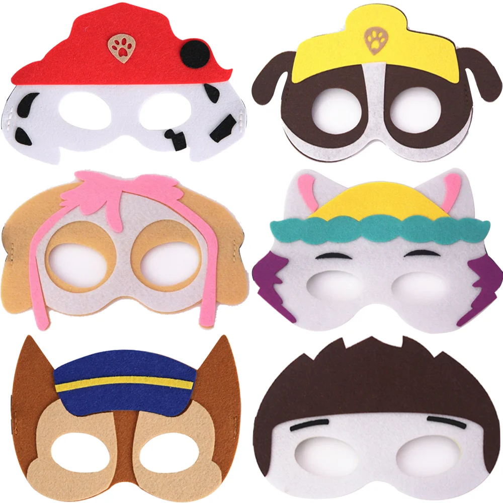 Cosplay Party Masks Paw Patrol Felt Mask Kids Role Play Games Mask Children's Dress Up Party Mask Dogs Skye Halloween Gift