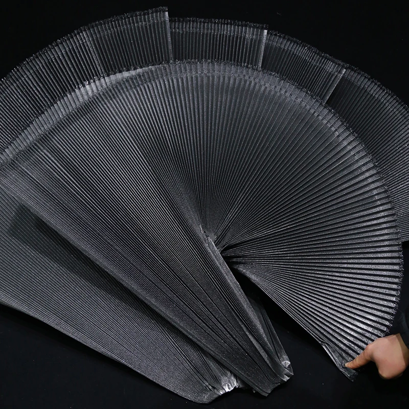 Parelmoer geplooide stof voor stijve podiumdecoratie Fashion Design DIY handgemaakte modelleringsdoek Diy naaien per meter