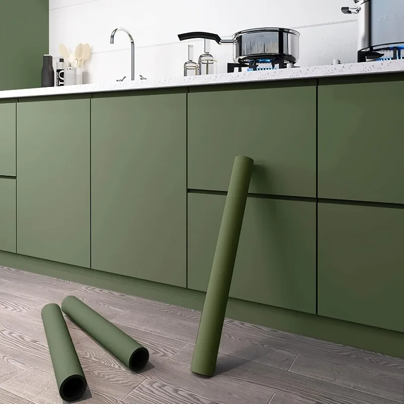 1roll Grass Green Self Adhesive Peel And Stick Wallpaper Waterproof Mildew Resistant Removable Wall Cover For Home Decor Supply