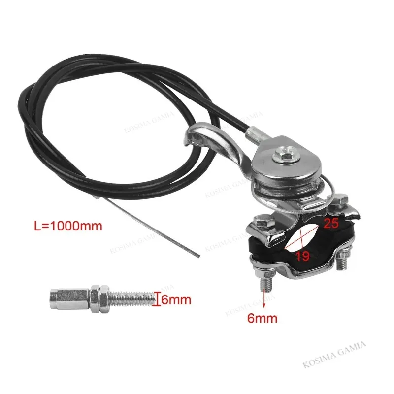 Cabo do Acelerador de 100cm para HONDA GX160 GX200, Kit de Controle para Compactador e Betoneira, com Interruptor Manual e Alavanca do Acelerador