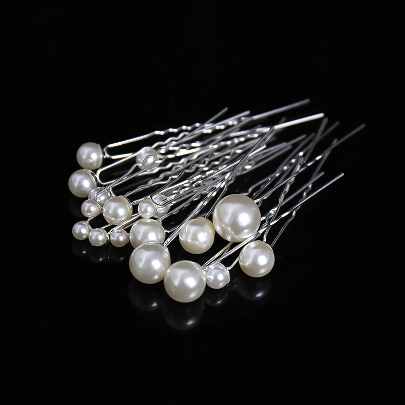 18Pcs Wedding Pearl Hair pins For Women Bride Bridal Hair Accessories Fashion Women Hair Clips Many Wedding Hair Jewelry Hairpin