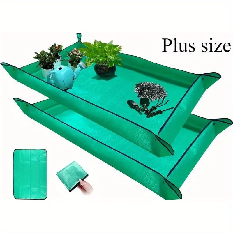 

Innovative Extra-Large Waterproof Plant Repotting Mat - Foldable Portable for Indoor Succulents Easy Soil Change Watering Pad