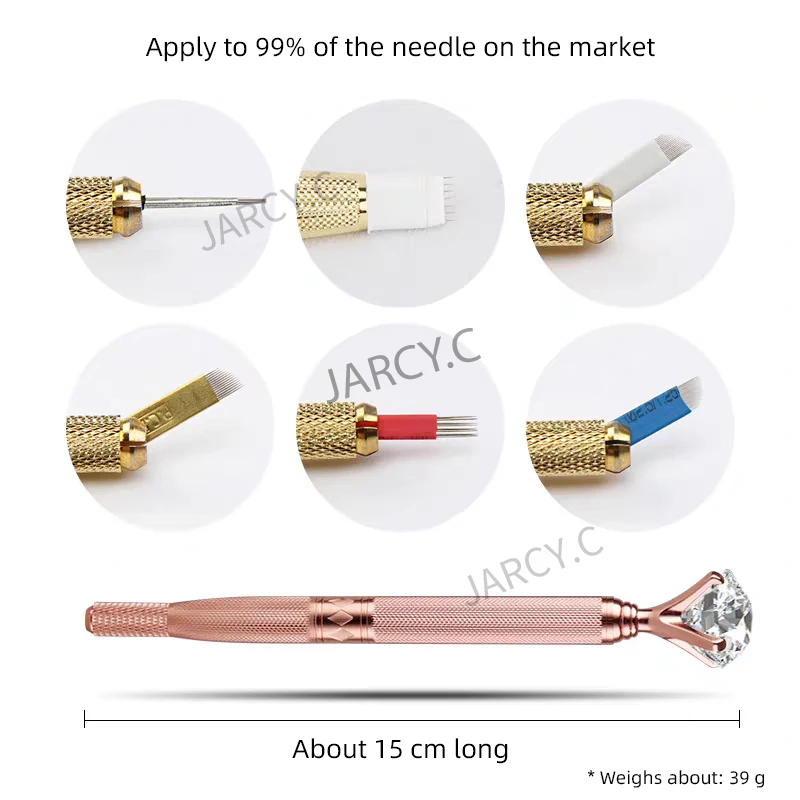 Eyebrow Lip 3D Embroidery Munsu Teboris With Diamond Eyebrow Manual Pen For Permanent Makeup Microblading Tattoo Machine Supply