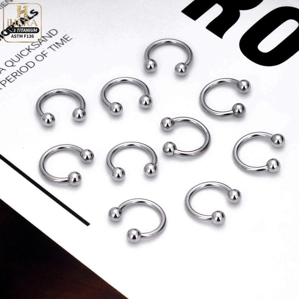 1/5PC G23 Titanium Nose Rings Piercings Lip Eyebrow Ear Septum Helix Cartilage Septum Body Jewelry Piercing Labret Nariz C Rod