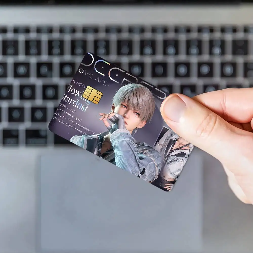 لعبة Love and Deepspace Cool c Bank بطاقات الائتمان حافلة تمرير ملصقات ديكور رائع مقاوم للماء 4 قطع بطاقة #4