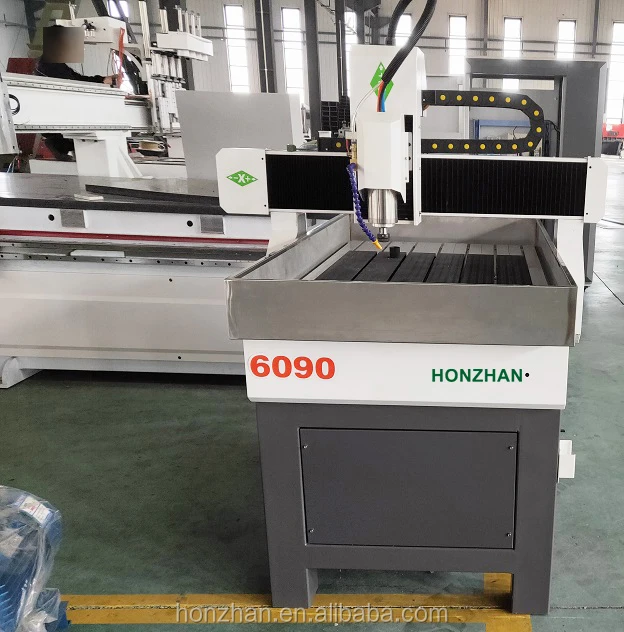 Hine do corte do metal do router do CNC com T-entalhe, perfil de alumínio, preço barato e baixo, 6090