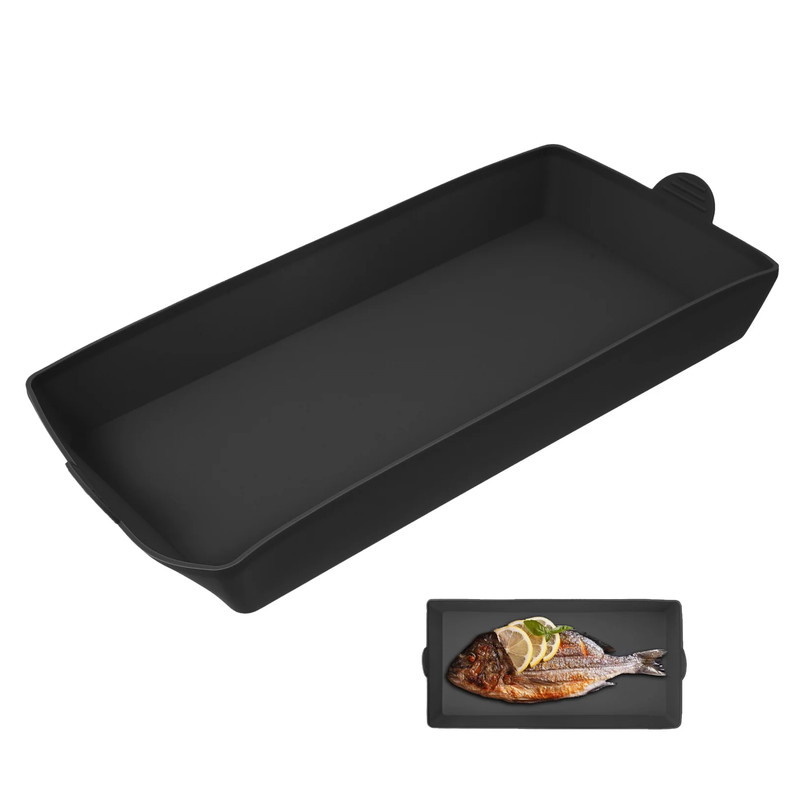 

Silicone Oven Tray Premium Baking Pot Mat Heat Resistant Non Stick Oven Pad for Chicken Wings Burgers Fish Shrimp Breakfast