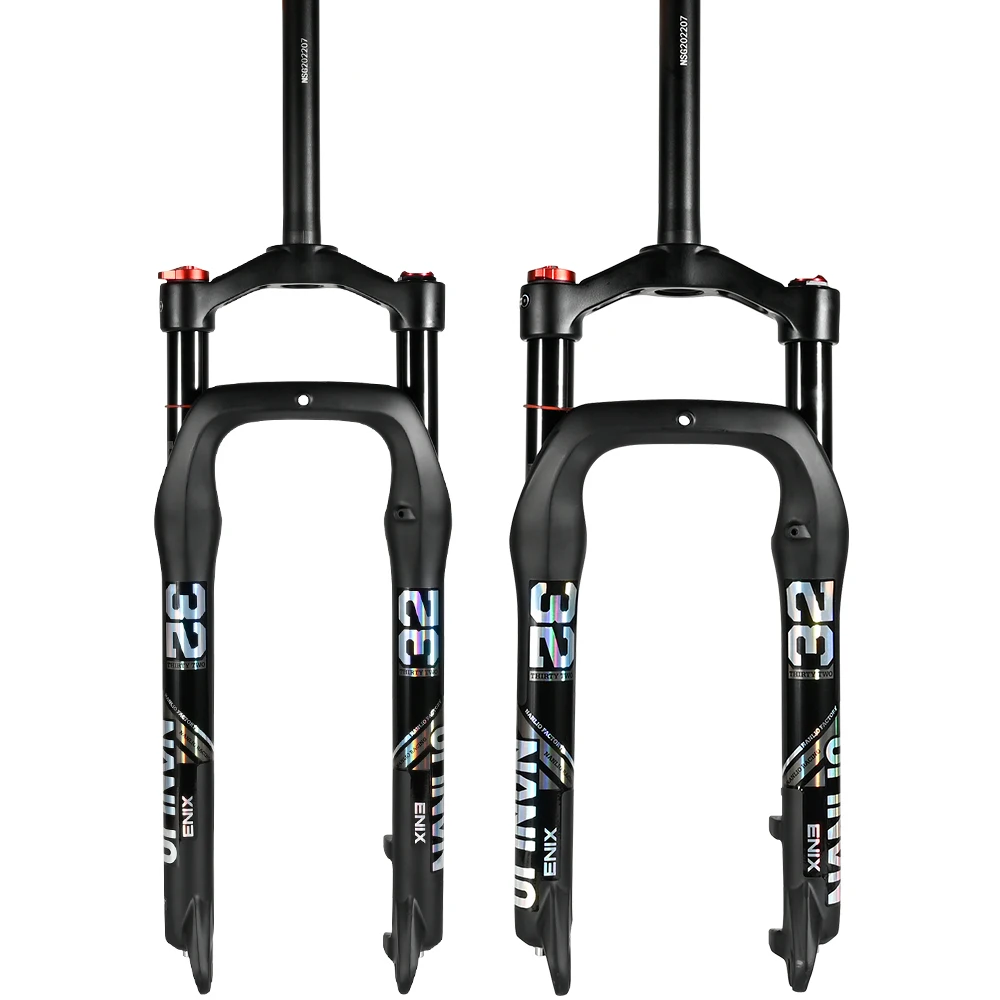 Nanlio – fourche de Suspension Fat Bike 20/26 pouces, largeur 135x9mm, convient aux pneus 4.0-4.8 pouces, idéale pour les Terrain de neige, les fourches à Air et à l'huile