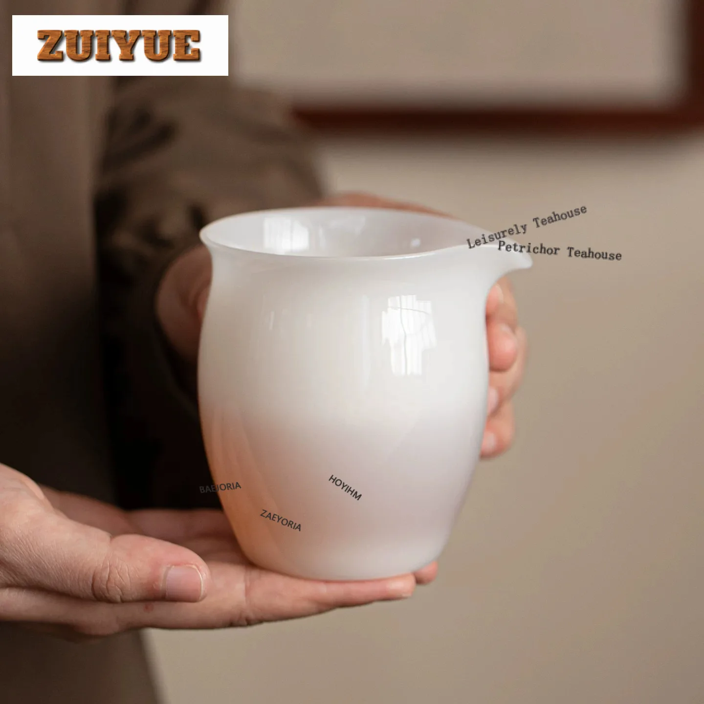 Jarra de té de porcelana de jade blanco, dispensador de té, taza de justicia para el hogar, accesorios para la elaboración de té