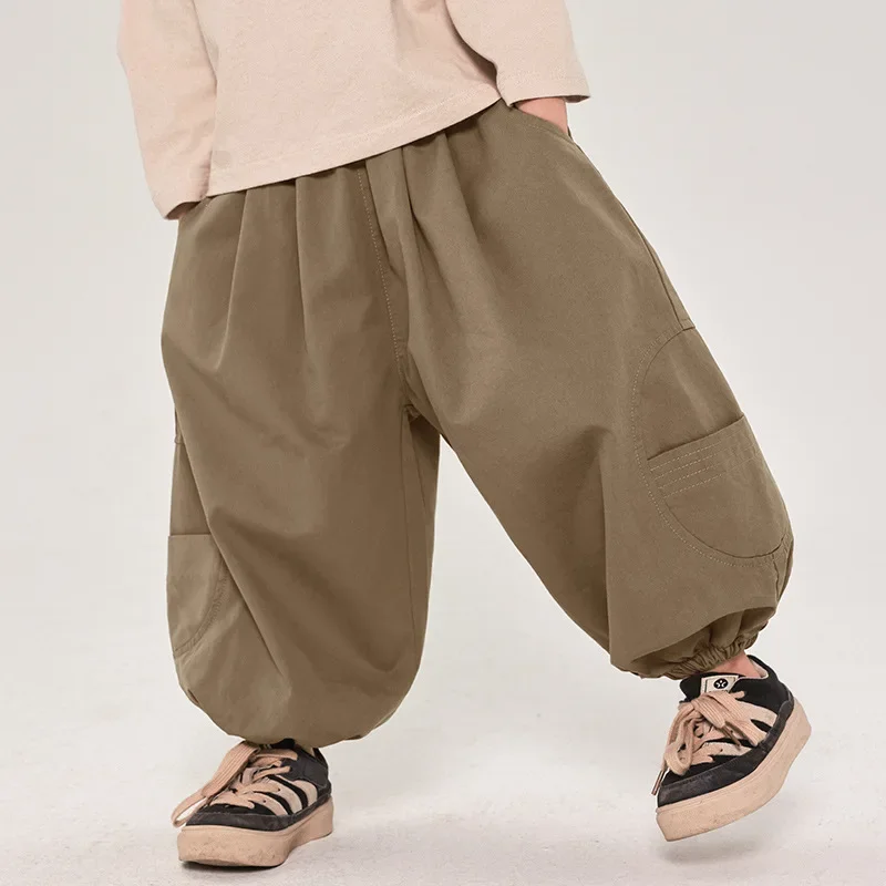 Children's Clothing Boys' Pants Autumn Clothing Small and Medium-sized Children's Loose Closure Pants