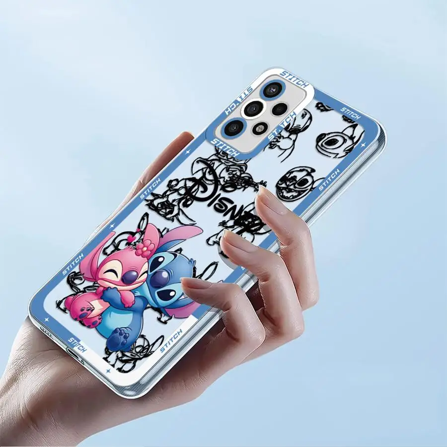 Cute Disney Stitch Phone Case for Samsung Galaxy A21s A52s A06 A02 A03s A71 4G A51 A10s A20s A50s A31 A04e A05s Clear Soft