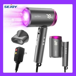 SEJOY Professional Hair Dryer Hot Cold Wind Air Brush Negative Lonic Blow Dryer Strong PowerDryer Salon Tool 1800W 3th Gear