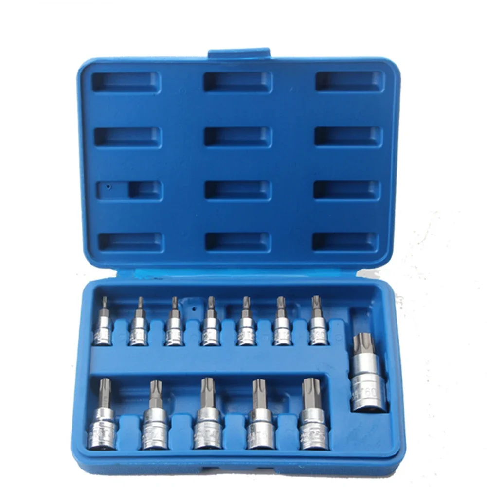 

13pcs Hexagon Socket Screwdriver Socket Screwdriver Bit Pressure Bit Adapter Head Plum Blossom Bits Set For Automobiles