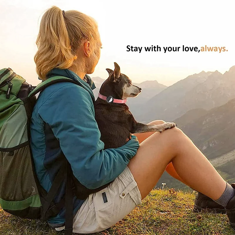 Cat Collar Holder, For Air Tag Cat Collar Holder Compatible For Apple Airtag GPS Tracker,4Pack Case Cover Black And Pink