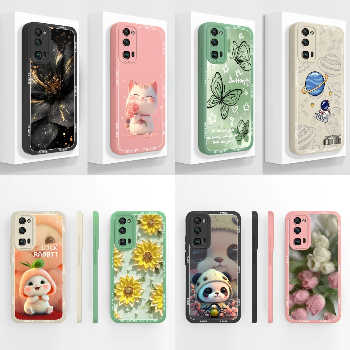 For Huawei Honor 30 Pro Plus 30S 30 Lite Cases Rabbit Astronaut Tulip Portable Soft Housing For Honor 30S 30lite 30 pro+ Coque